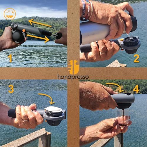 Handpresso Pump Set Noir 48241 Coffret machine expresso portable et manuelle à dosette ESE ou café moulu