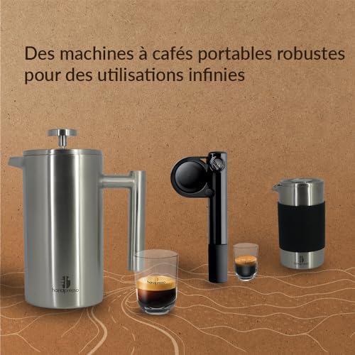 Handpresso Pump Set Noir 48241 Coffret machine expresso portable et manuelle à dosette ESE ou café moulu