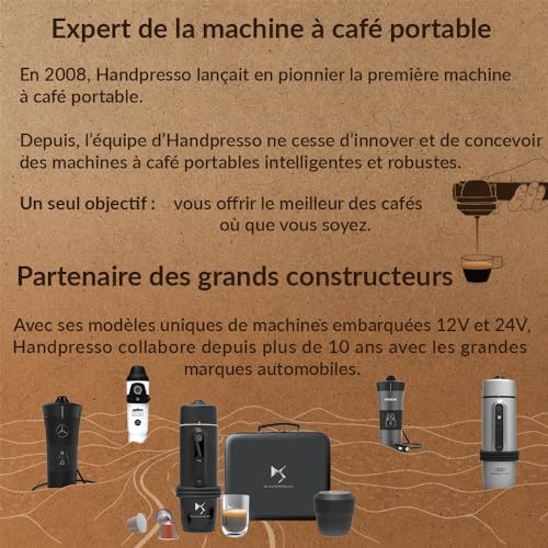 Handpresso Pump Set Noir 48241 Coffret machine expresso portable et manuelle à dosette ESE ou café moulu