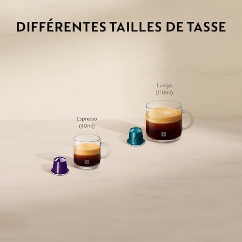 De'Longhi Nespresso Inissia EN80.B, Machine à Café Automatique, Machine à Capsules pour une Seule Tasse, Ensemble de Bienvenue Inclus, Design Compact, 19 Bars, 1260W, Noir