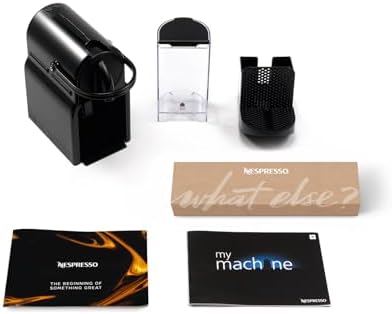 De'Longhi Nespresso Inissia EN80.B, Machine à Café Automatique, Machine à Capsules pour une Seule Tasse, Ensemble de Bienvenue Inclus, Design Compact, 19 Bars, 1260W, Noir