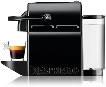 De'Longhi Nespresso Inissia EN80.B, Machine à Café Automatique, Machine à Capsules pour une Seule Tasse, Ensemble de Bienvenue Inclus, Design Compact, 19 Bars, 1260W, Noir
