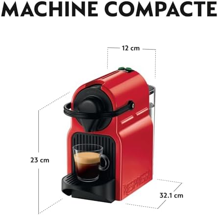 Nespresso Krups Machine à café Inissia rouge, Cafetiere Espresso YY1531FD, taglia unica