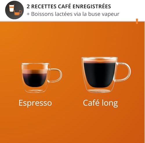 Krups Machine à café broyeur grain, 2 expresso simultanés, Nettoyage automatique, Buse vapeur Cappuccino, Essential blanche EA810570