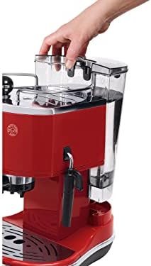 De'Longhi Icona Eco 311.R Macchina da Caffè Espresso Manuale, Caffè in Polvere o in Cialde E.S.E., 1100 W, Rosso