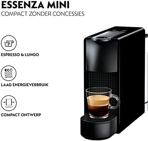 Machine à Café Nespresso Krups Essenza Mini Noir Cafetière à Capsules XN110810