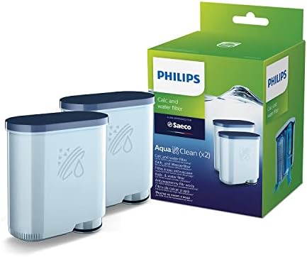 Philips Filtre à Eau Anti-Calcaire AquaClean pour Machine Expresso - Pour un Café de Qualité et un Arôme Intense - Lot de 2 (CA6903/22)