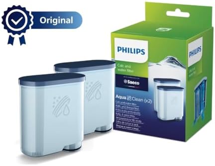 Philips Filtre à Eau Anti-Calcaire AquaClean pour Machine Expresso - Pour un Café de Qualité et un Arôme Intense - Lot de 2 (CA6903/22)