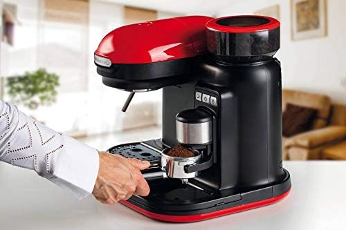 Ariete Moderna Cafetera Expreso 15 Bares 1080W Rojo/Negro