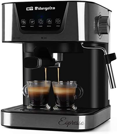 Orbegozo Ex 6000 - Cafetière à expresso et à cappuccino, pression de 20 bar, réservoir de 1,5 l, convient pour les dosettes, 1050 W, noir