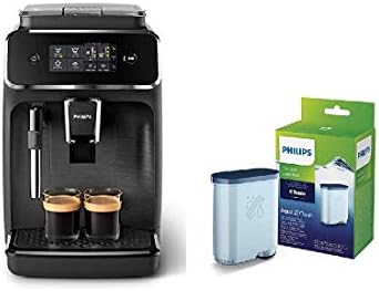 Philips EP2220/10 Machine Espresso automatique Séries 2200 Mousseur à Lait Noir Mat & Filtre à Eau et à calcaire CA6903/10