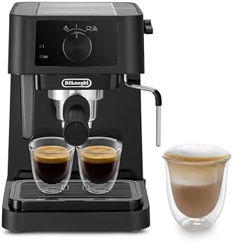De'Longhi Stilosa EC230.BK, Machine à Expresso avec Bar Barista, Cafetière et Machine à Cappuccino, Noir, 1100 W
