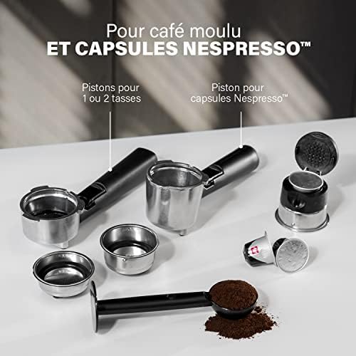 Princess Machine à expressos 249412-1,5L- 20 bars - compatibles avec les capsules Nespresso