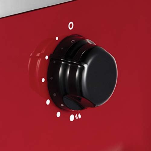 Russell Hobbs Machine expresso [Porte-filtre, Thermobloc] Retro Rouge (Pression 15 bars, réservoir d'eau amovible 1,1 L, buse à vapeur et à mousse de lait, Chauffage de tasses) Machine à café 28250-56