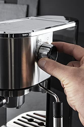 Krups INOX 1L Machine Expresso Virtuoso Automatique, 1 L, 1450 W, Compacte, 2 Tasses, Buse Vapeur pour Cappuccinos et Eau Chaude XP442C11, 1 Liter