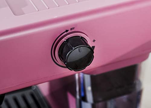 ECODE® Cafetière espresso Delice Purple, Cafetiere avec Mousseur de Lait, Semi-Automatique,20 bars de pression, vaporisateur orientable, réservoir 1,5 litres, mono/double dose, Manomètre Température.