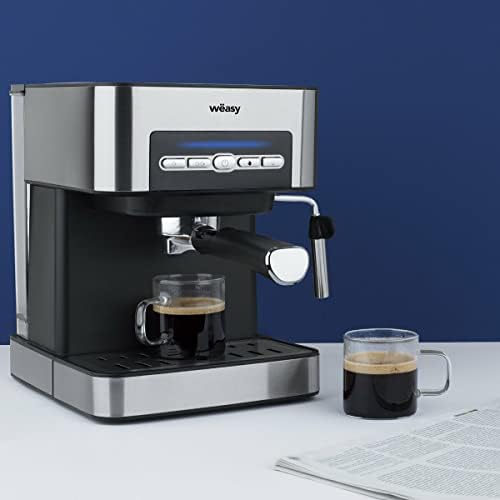 Wëasy Machine Expresso Automatique Pression, KFX32, 20 Bars, 4 Modes, Réservoir 1.6L, Chauffe-tasses, Buse Vapeur, Filtres & Cuillère à Mesure