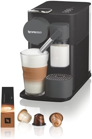 De'Longhi Nespresso Lattissima One Evo EN510.B, Machine a Café Capsule, Expresso et Cappuccino, 1450W, Noir