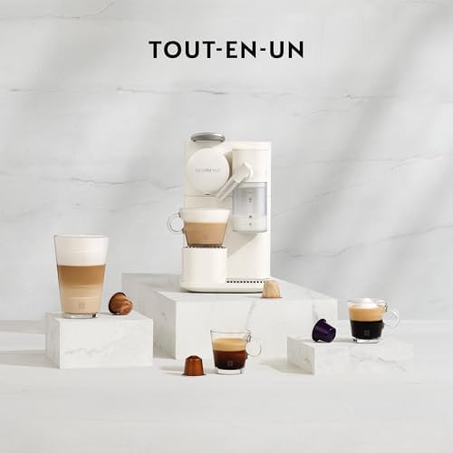 De'Longhi Nespresso Lattissima One Evo EN510.W, Machine a Café Capsule, Expresso et Cappuccino, 1450W, Blanc