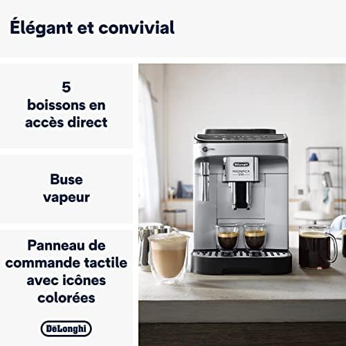 De'Longhi Magnifica Evo Machine a Café Grain ECAM292.33.SB, Machine Expresso et Cappucino, Argent [Exclusif Amazon], Cafè