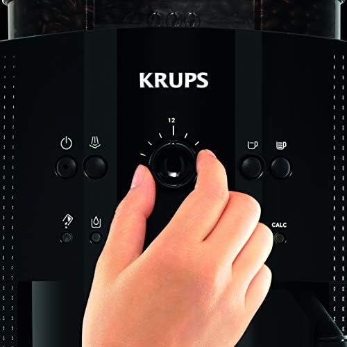 KRUPS ESSENTIAL NOIRE Machine à café broyeur grain Cafetière expresso 2 tasses Nettoyage automatique Buse vapeur Cappuccino YY8125FD & Cartouche Aqua Filter Claris F08801