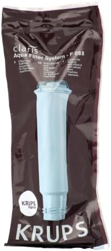 KRUPS ESSENTIAL NOIRE Machine à café broyeur grain Cafetière expresso 2 tasses Nettoyage automatique Buse vapeur Cappuccino YY8125FD & Cartouche Aqua Filter Claris F08801