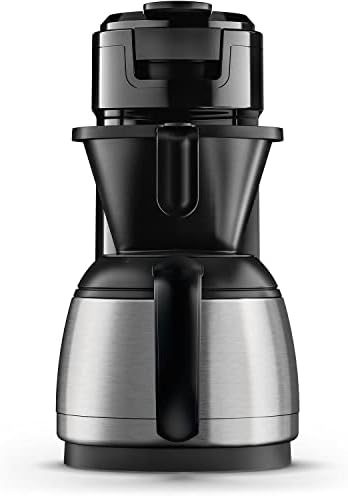 Philips Switch Machine à café à dosettes et filtre, Technologie 2 en 1, Verseuse isotherme, Verseuse pour 7 tasses, Réservoir d'eau de 1 l, Noir intense (HD6592/65)