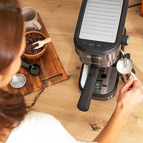 Cecotec Cafelizzia Express Cafelizzia 890 Dark. Espressos et cappuccino 1350 W, Système Thermoblock, 20 bars, Mode Auto pour 1-2 Cafés, Vaporisateur Orientable, Capacité 1,2 L