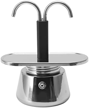 Mini Machine à Expresso 2 Tasses,(2.8 oz) Moka Pot Nouvelle génération Style Italien avec Une Grande saveur, Cafetière Moka en Acier Inoxydable Cafetière à Conduit Italien