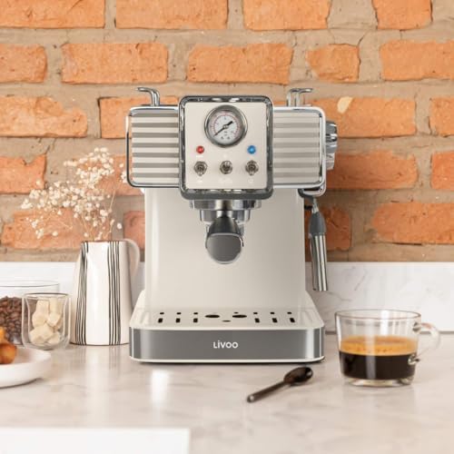 Livoo – Machine à café expresso DOD174C – 15bars, café moulu et dosette ESE, 1,5L, 1350W