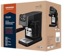 GRUNDIG KSM 5330 Machine à café avec réservoir à lait intégré, puissance 1628 W, pression de pompe 15 bar, double buse, écran tactile coloré, BrewSense, CreamyPro, Dark Inox/noir