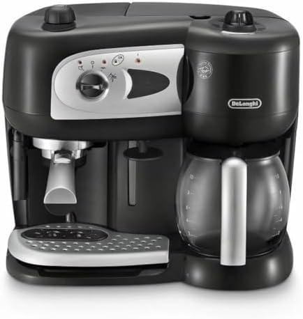 Machine Expresso combiné pompe - DELONGHI - BCO261B.1-15 bars - Dosettes et Café moulu - Noir et blanc