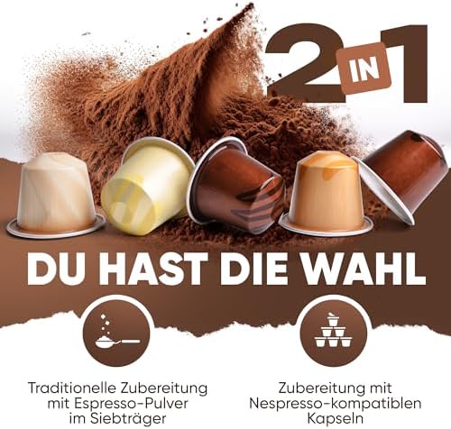 Machine à espresso ProfiCook | Machine à espresso automatique avec porte-filtre | Pompe à espresso italienne | 20 bar | Café en poudre et capsules compatibles Nespresso | Machine à café | PC ES 1267