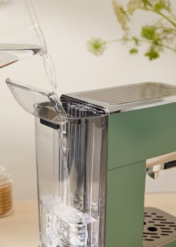 CREATE / THERA CLASSIC COMPACT/Machine à expresso vert sauge / 20 bars, semi-automatique, fonction café froid, double sortie, réservoir de 1,2L, café moulu et dosettes ESE 55 mm, buse vapeur, 1350W