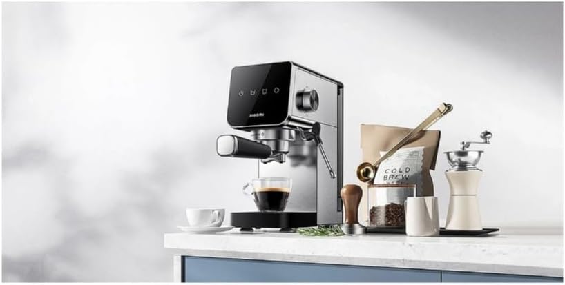 Xiaomi Machine à expresso semi-automatique, pompe 20 bars, réservoir de 0,9 l, design compact, 1350 W